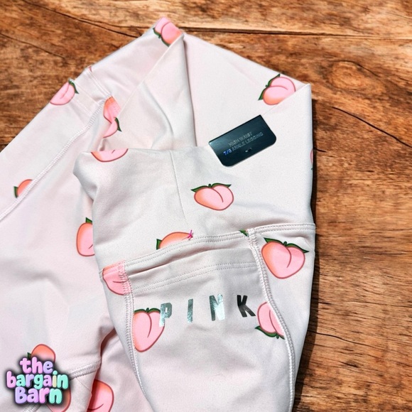 Victoria’s Secret Pink NWT Women’s Peach High Waisted 7/8 Ankle Leggings (Small) - Picture 5 of 5